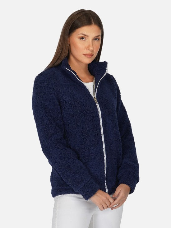 Yarn Fleece Zipper Jacket