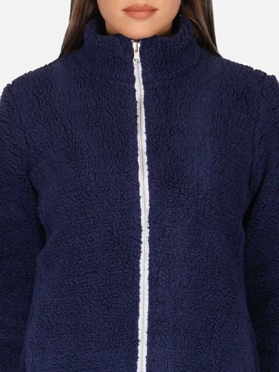 Yarn Fleece Zipper Jacket
