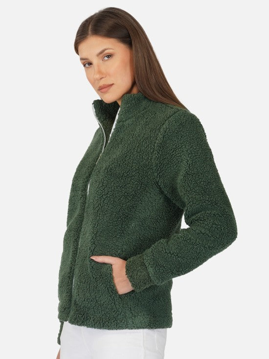 Yarn Fleece Zipper Jacket