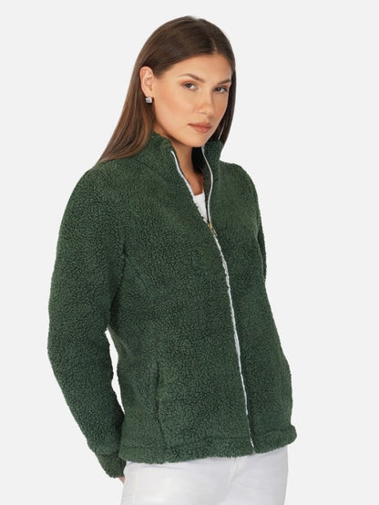 Yarn Fleece Zipper Jacket