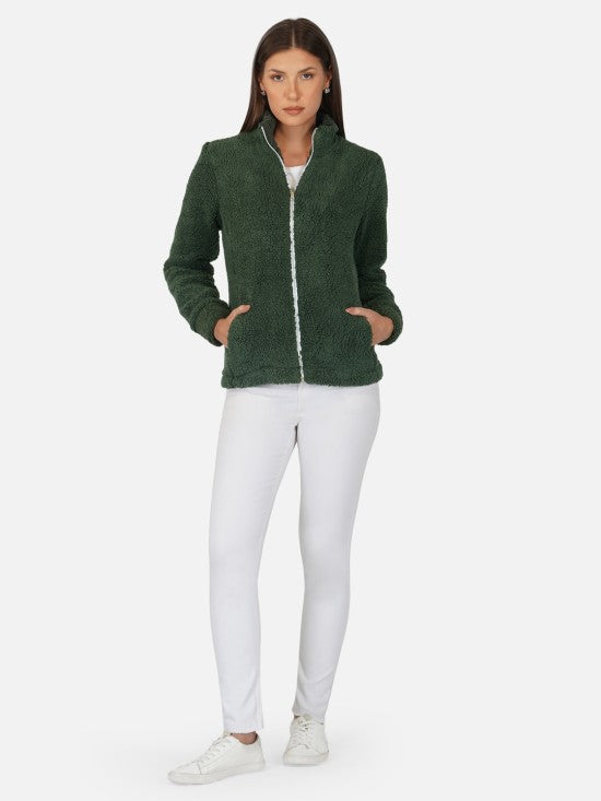 Yarn Fleece Zipper Jacket