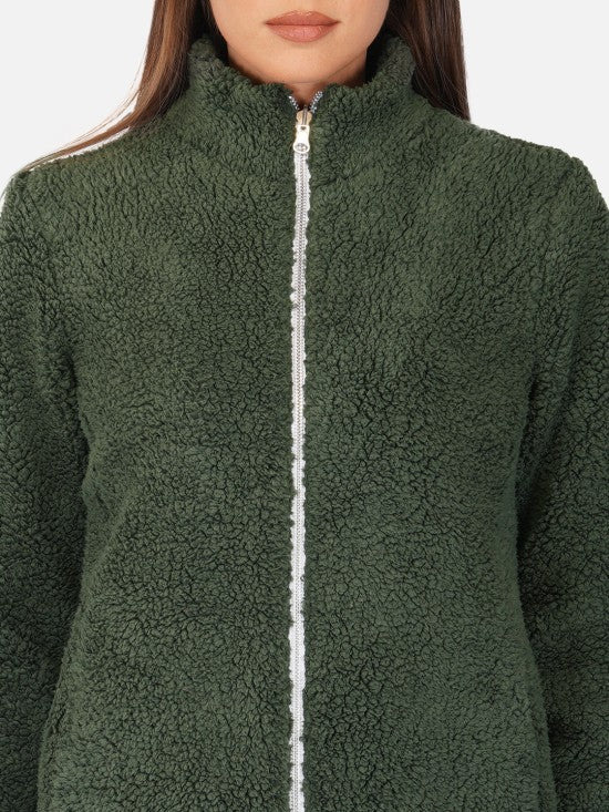 Yarn Fleece Zipper Jacket