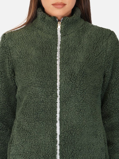 Yarn Fleece Zipper Jacket