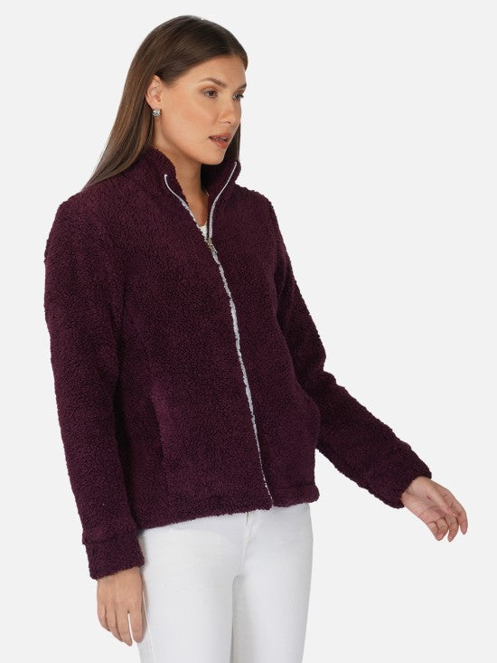 Yarn Fleece Zipper Jacket