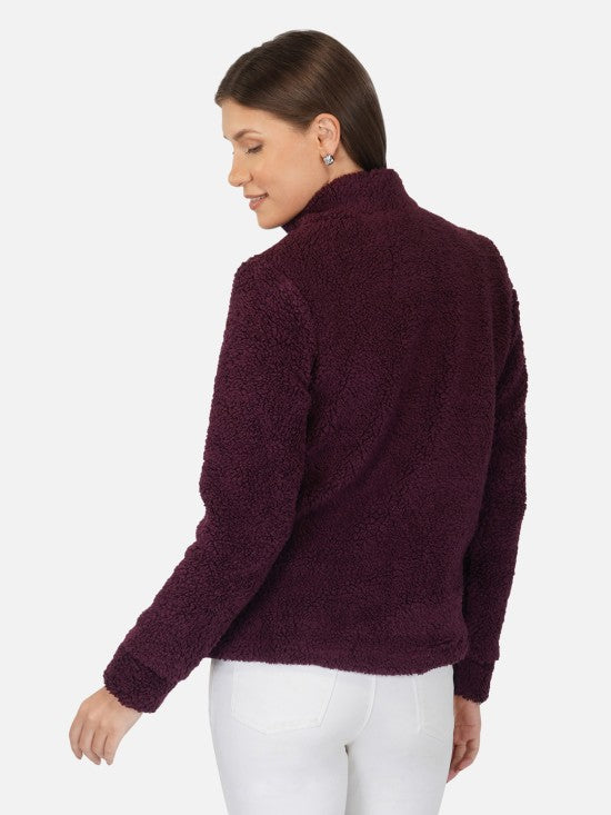Yarn Fleece Zipper Jacket