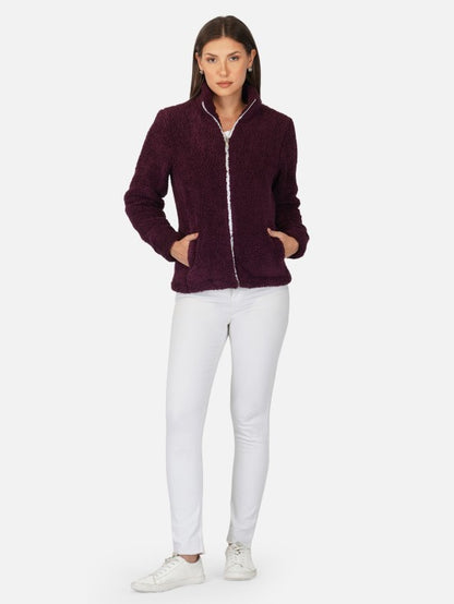 Yarn Fleece Zipper Jacket