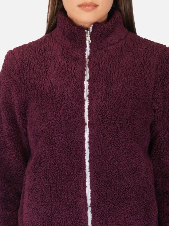 Yarn Fleece Zipper Jacket