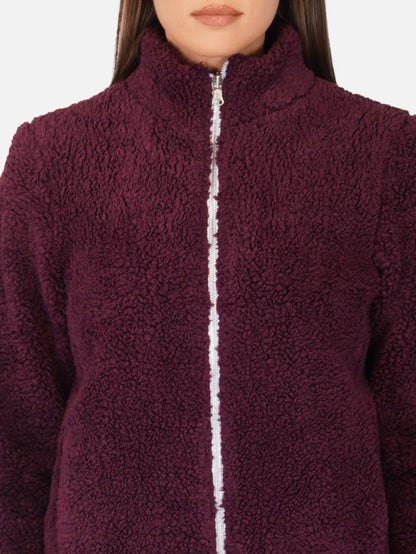 Yarn Fleece Zipper Jacket