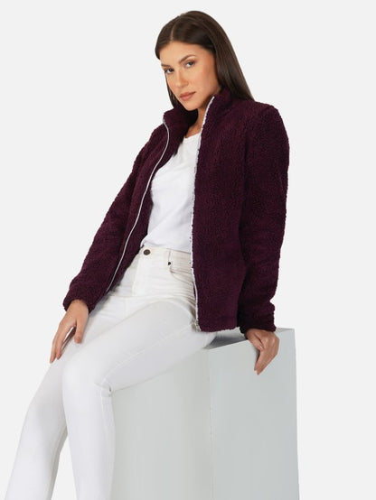 Yarn Fleece Zipper Jacket
