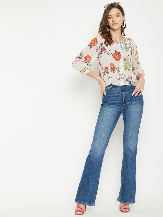 Floral printed Blouson Top