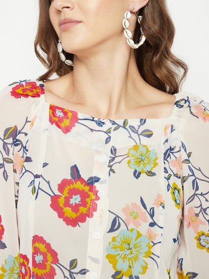 Floral printed Blouson Top