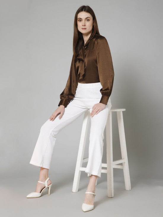Tie Neck Satin Top