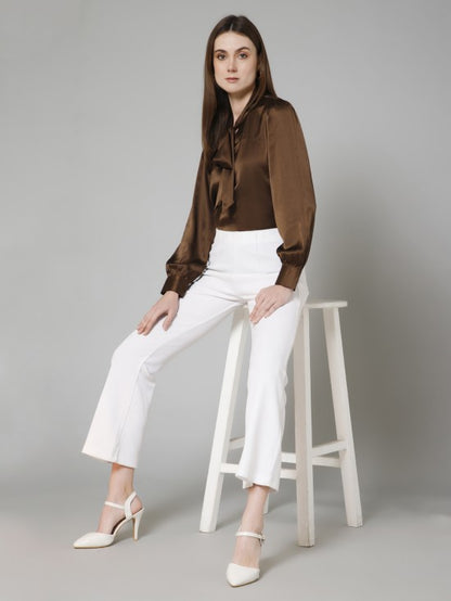 Tie Neck Satin Top