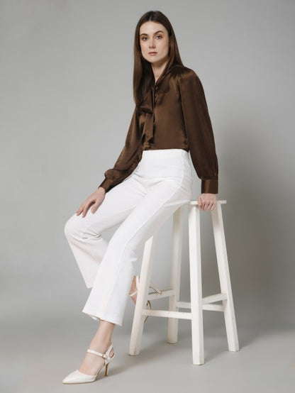 Tie Neck Satin Top
