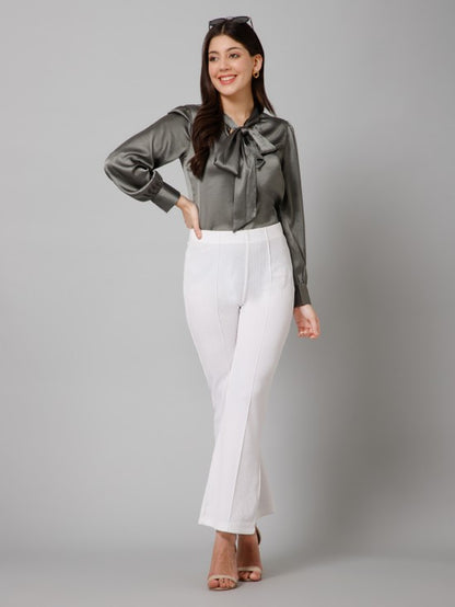 Tie Neck Satin Top