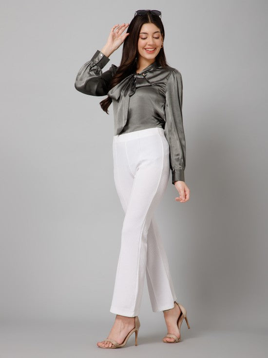 Tie Neck Satin Top