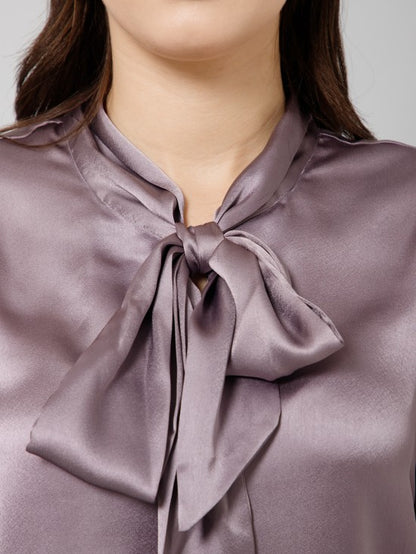 Tie Neck Satin Top