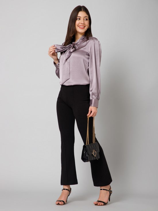 Tie Neck Satin Top