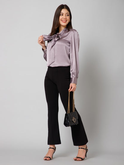 Tie Neck Satin Top