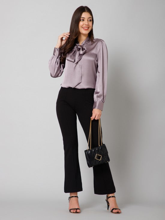 Tie Neck Satin Top