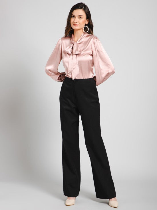 Tie Neck Satin Top