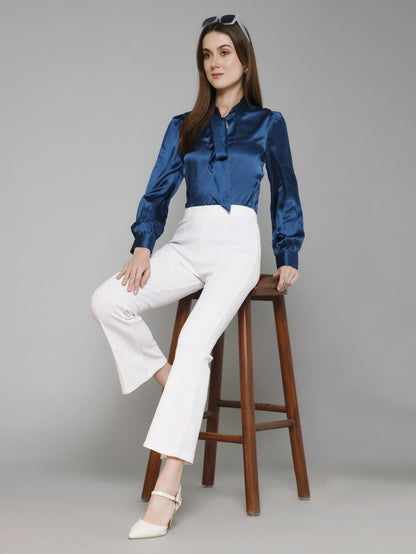 Tie Neck Satin Top