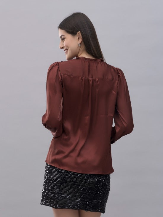 Smocking Satin Top