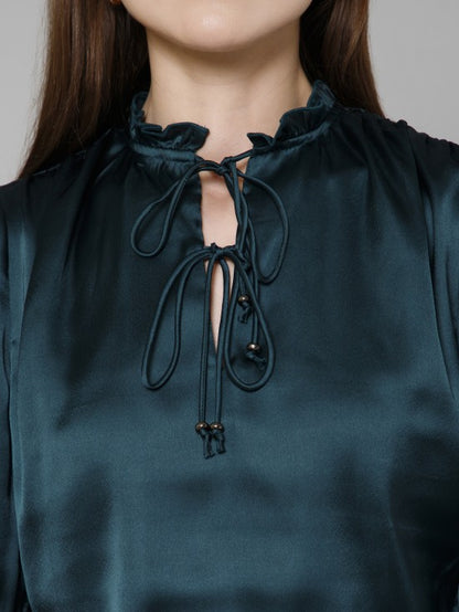 Smocking Satin Top