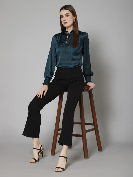 Smocking Satin Top