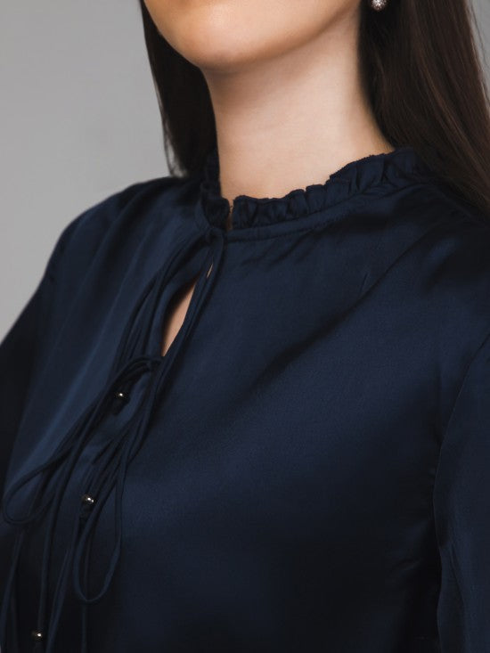 Smocking Satin Top