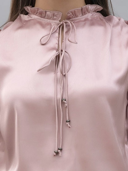 Smocking Satin Top