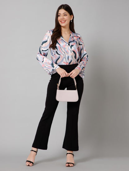 Printed Satin Shirt