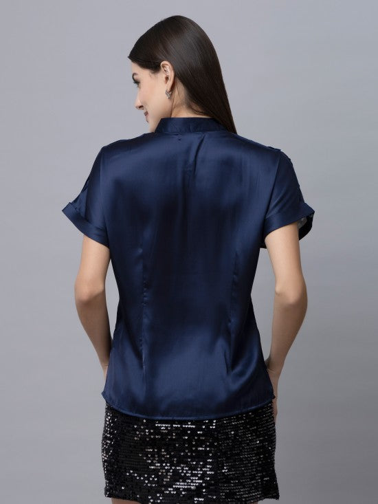 Half and Half Short Sleeves Shirt