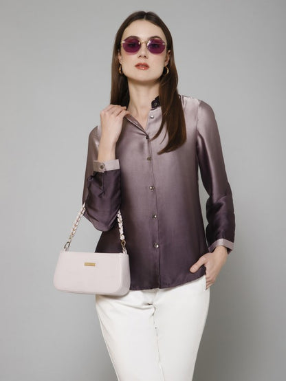 Ombre Casual Satin Shirt