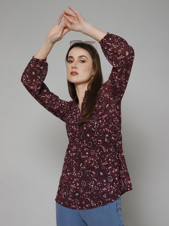 Cinched Waist Casual Top