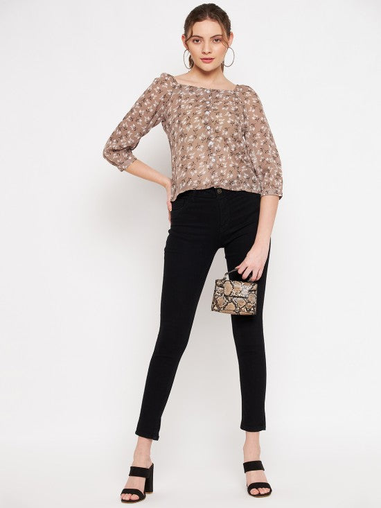 Floral printed Blouson Top