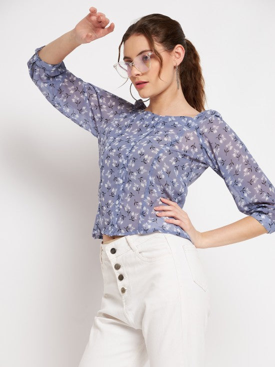 Floral printed Blouson Top