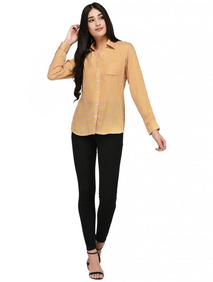 Placement Stripes Shirt with Pocket