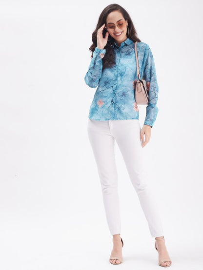 Floral printed regular shirt