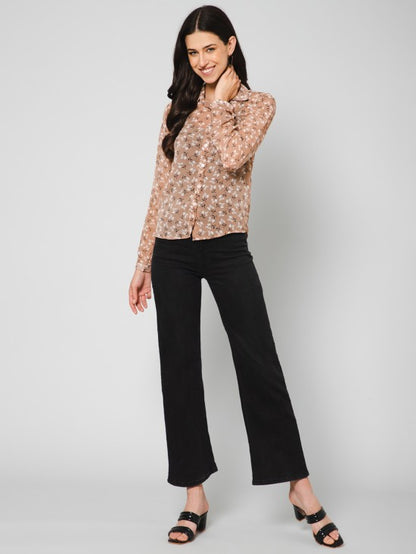 Floral print regular shirt