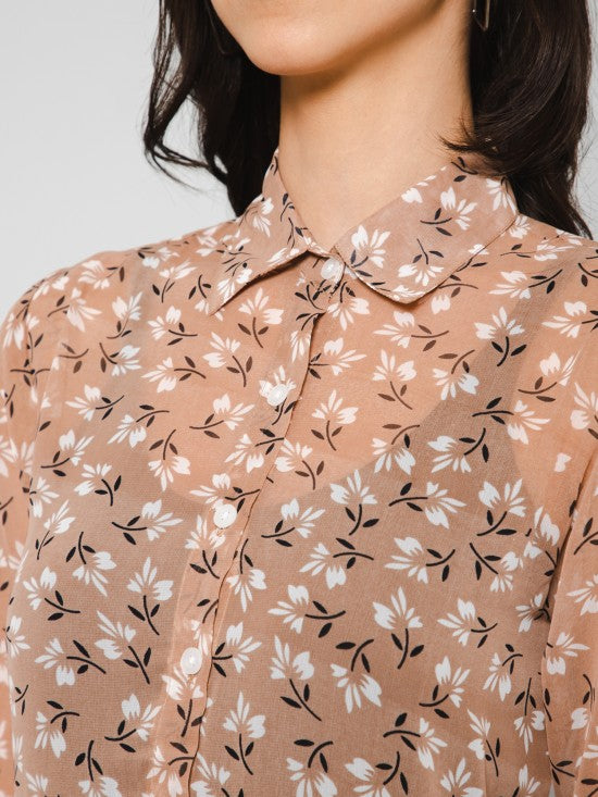 Floral print regular shirt