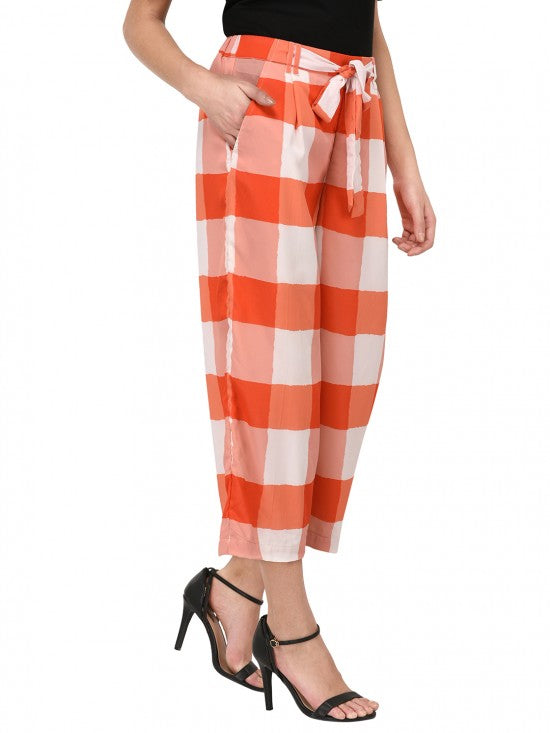 Checks printed culottes