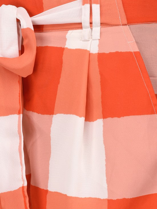 Checks printed culottes