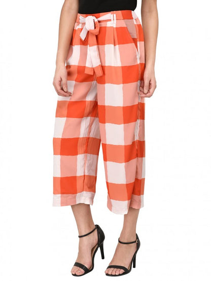 Checks printed culottes