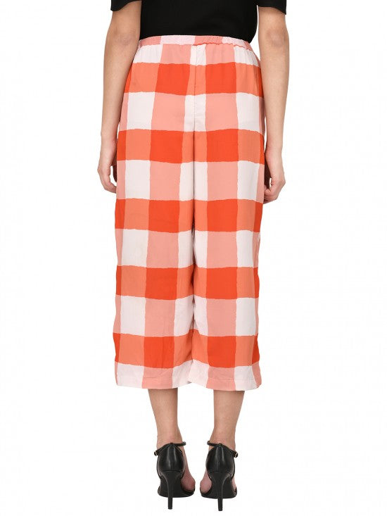Checks printed culottes