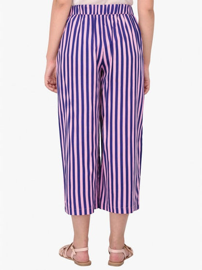 Culottes with wide stripes print