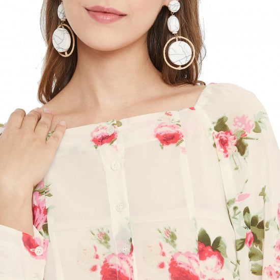 Floral Printed Blouson Top