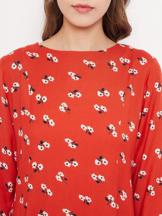 Floral printed flowy dress