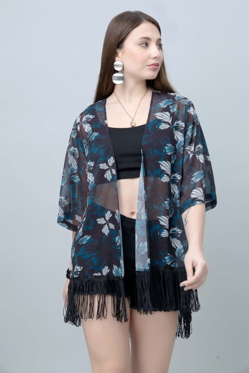 Floral Print Kimono