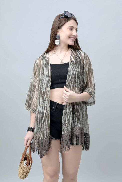 Abstract Print Kimono